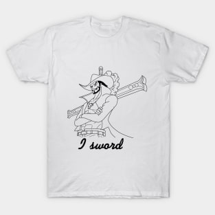 Dracule Mihawk - I sword (black) T-Shirt